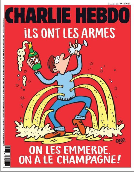 Coco signe la Une du Charlie Hebdo post-13 novembre 2015