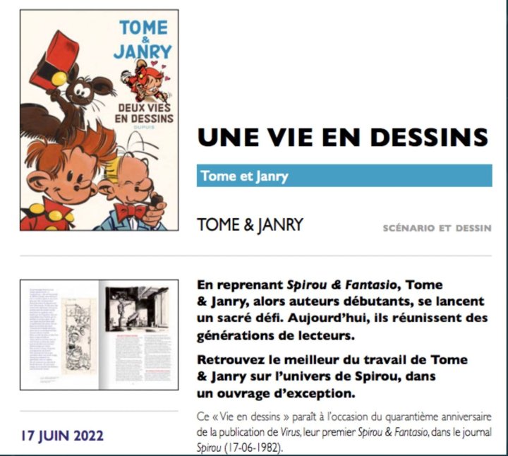 Tome et Janry : "Deux Vies en Dessins" !